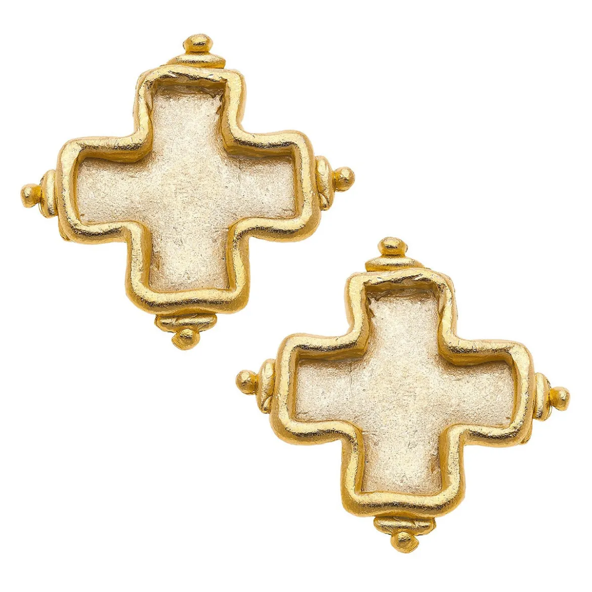 Mary Cross Studs