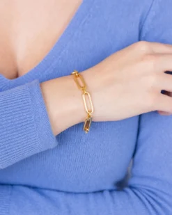 Mixed Link Paperclip Bracelet