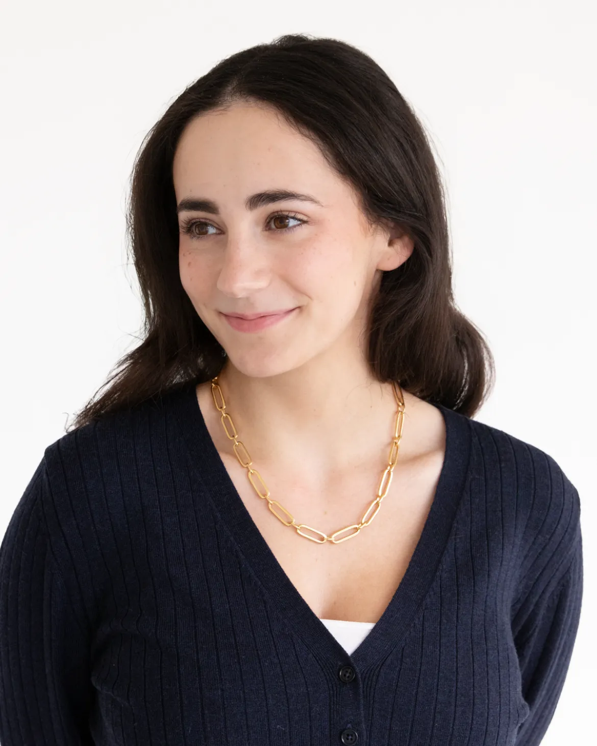 Mixed Link Paperclip Necklace