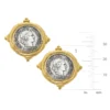 Mixed Metal French Franc Coin Studs