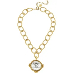 Mixed Metal Queen Bee Necklace