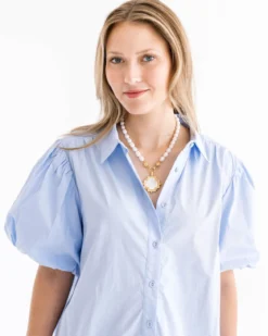 Mother of Pearl Cross Pearl Necklace