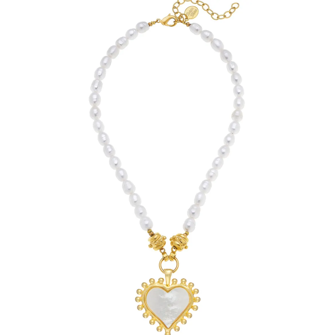 Mother of Pearl Heart Pearl Necklace
