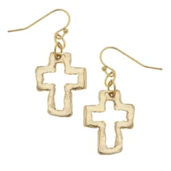 Open Cross Earrings