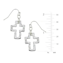Open Cross Earrings