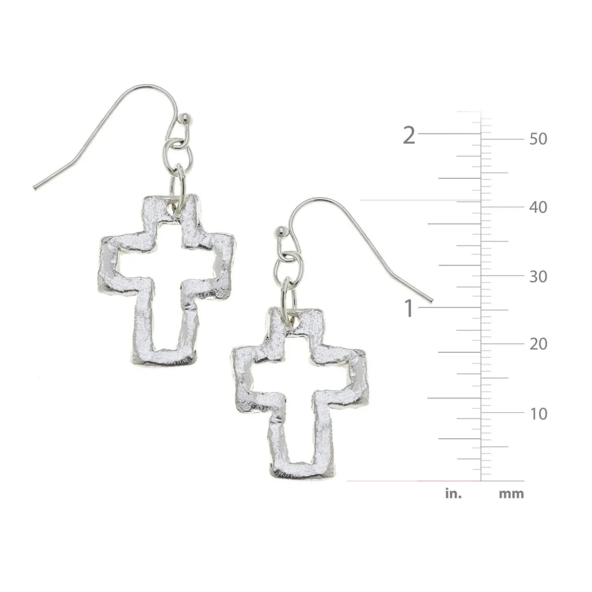 Open Cross Earrings