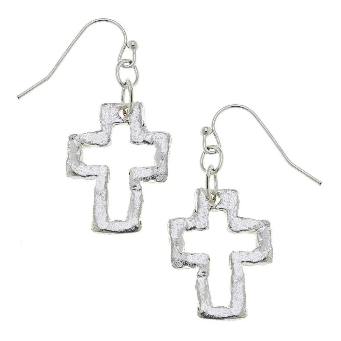 Open Cross Earrings