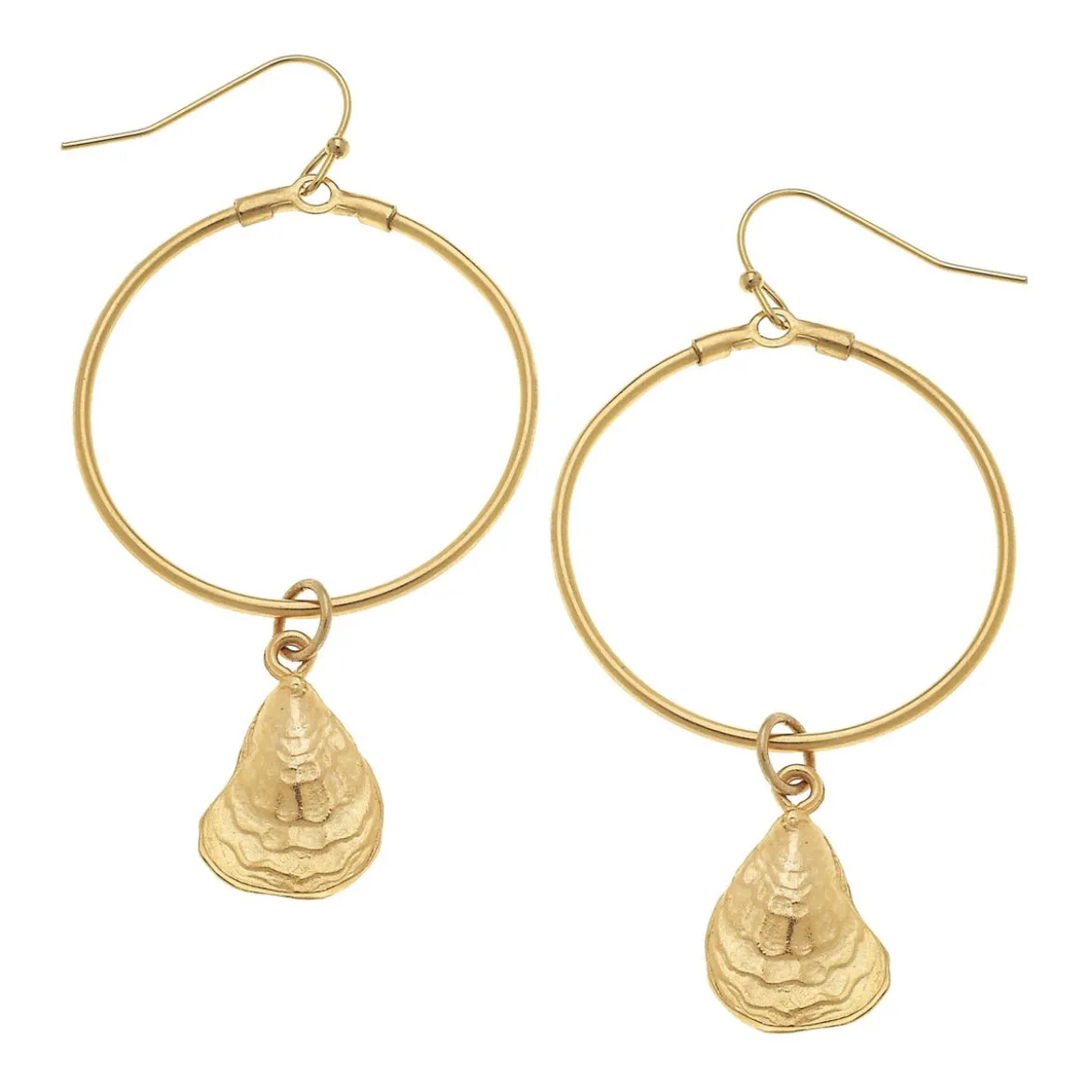 Oyster Drop Hoops