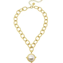 Pearl Cab Chain Necklace