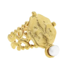 Pearl Fleur De Lis Ring