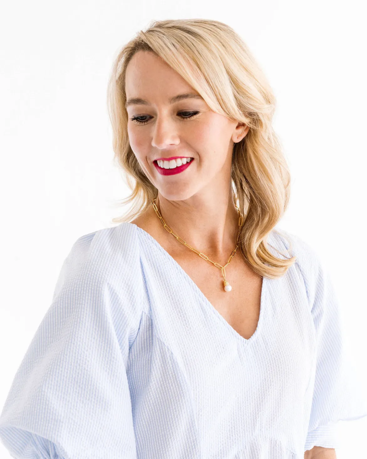 Pearl Paperclip Necklace