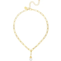 Pearl Paperclip Necklace