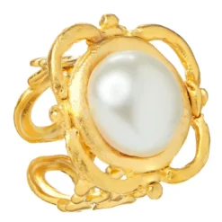 Pearl Scroll Ring