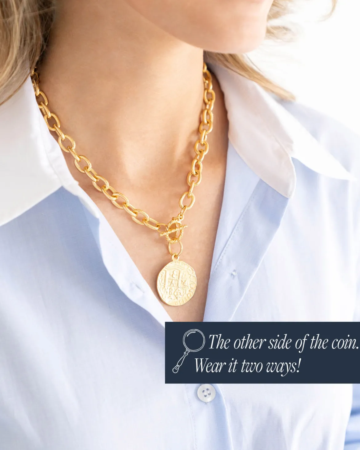 Peruvian Coin Toggle Necklace