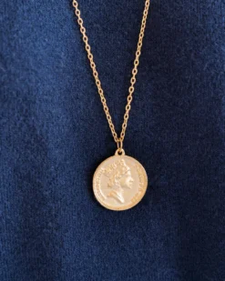 Queen Elizabeth Coin Long Necklace