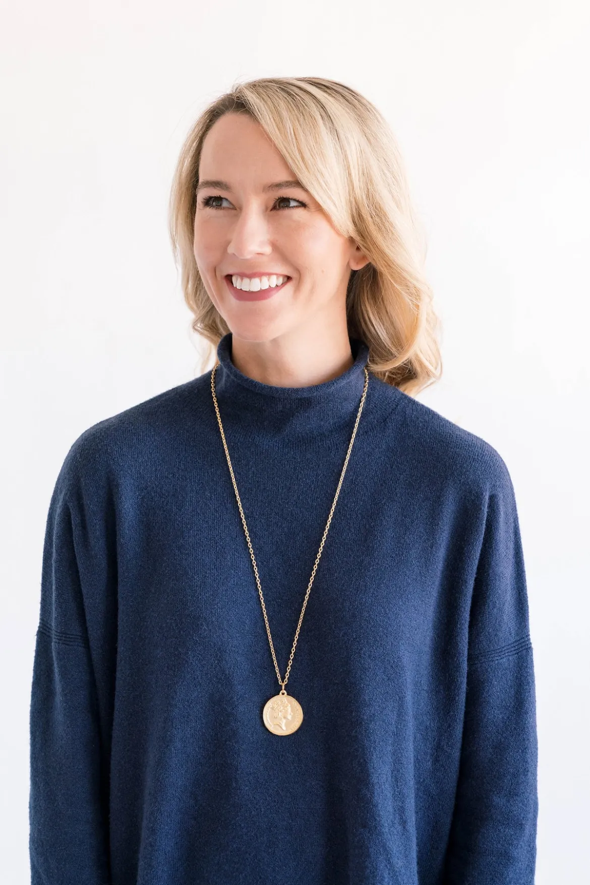 Queen Elizabeth Coin Long Necklace