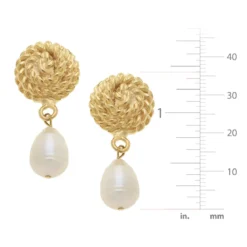 Rope Pearl Drop Earrings