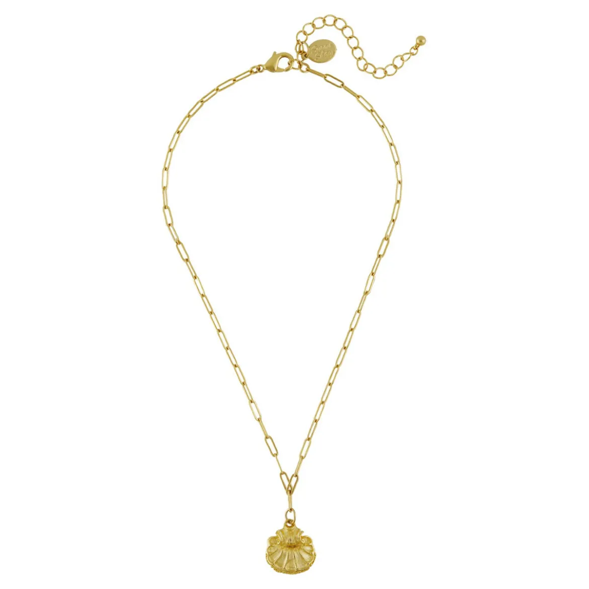 Scallop Paperclip Necklace