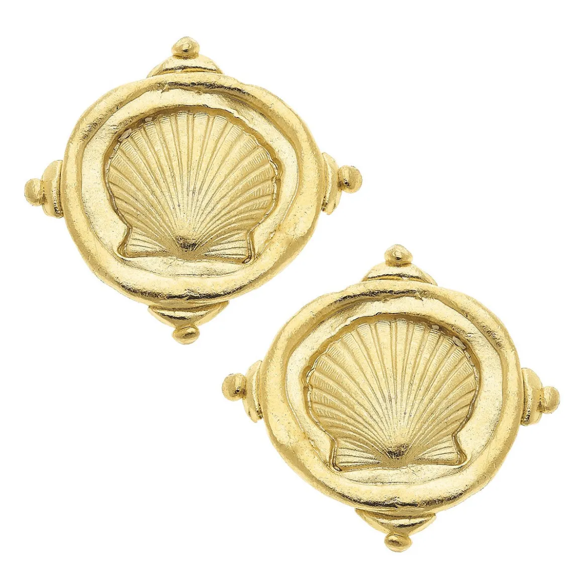 Shell Intaglio Studs