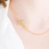 Side Cross Dainty Necklace
