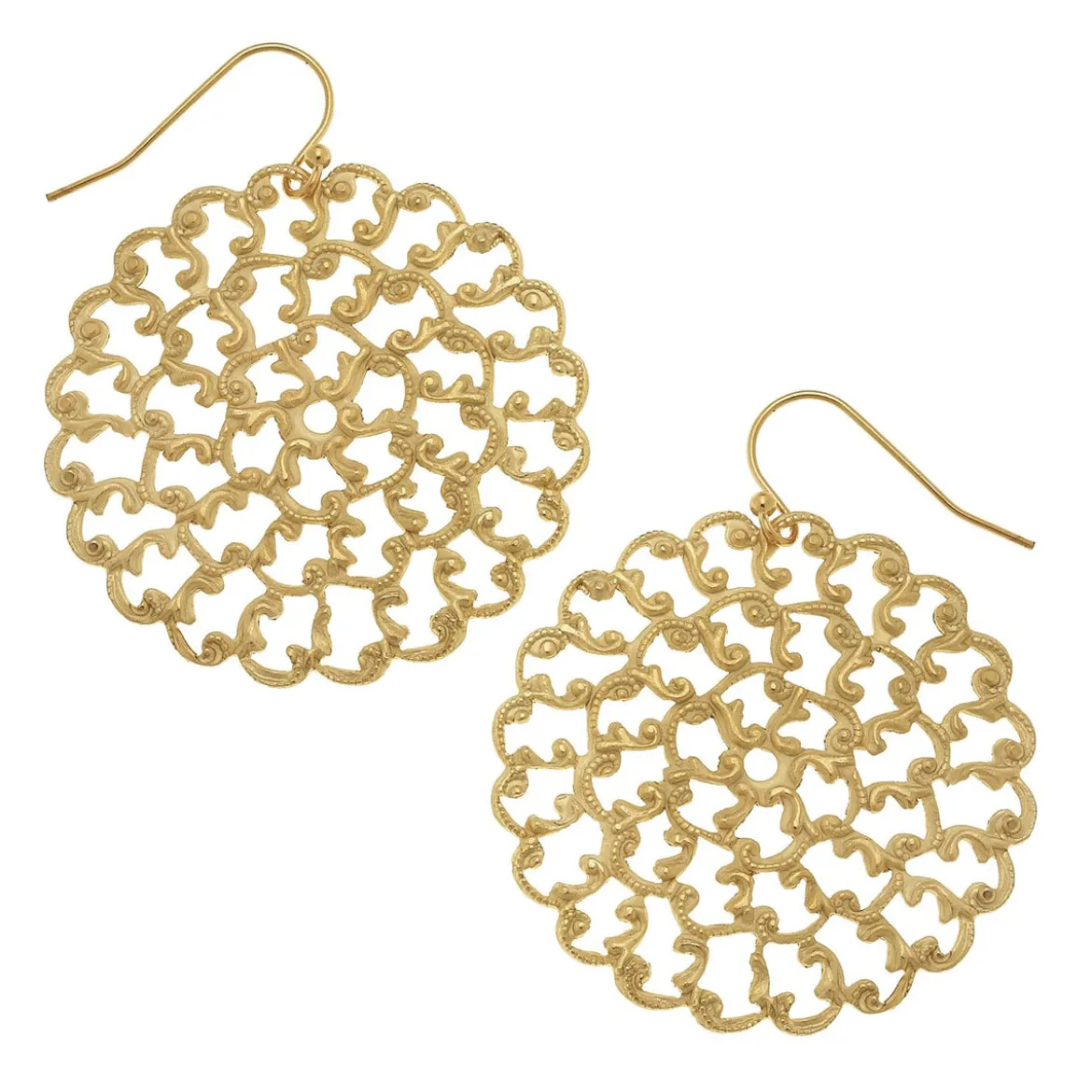 Small Round Filigree Earrings