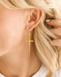 Tall Cross Earrings