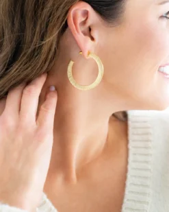 Textured Classic Hoops