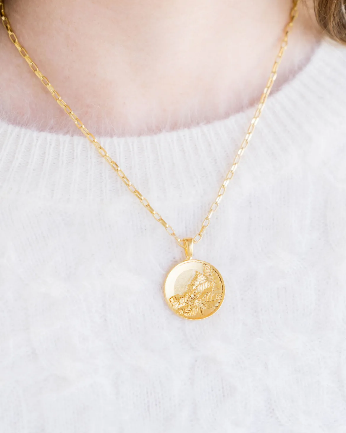 Tobacco Leaf Cable Necklace