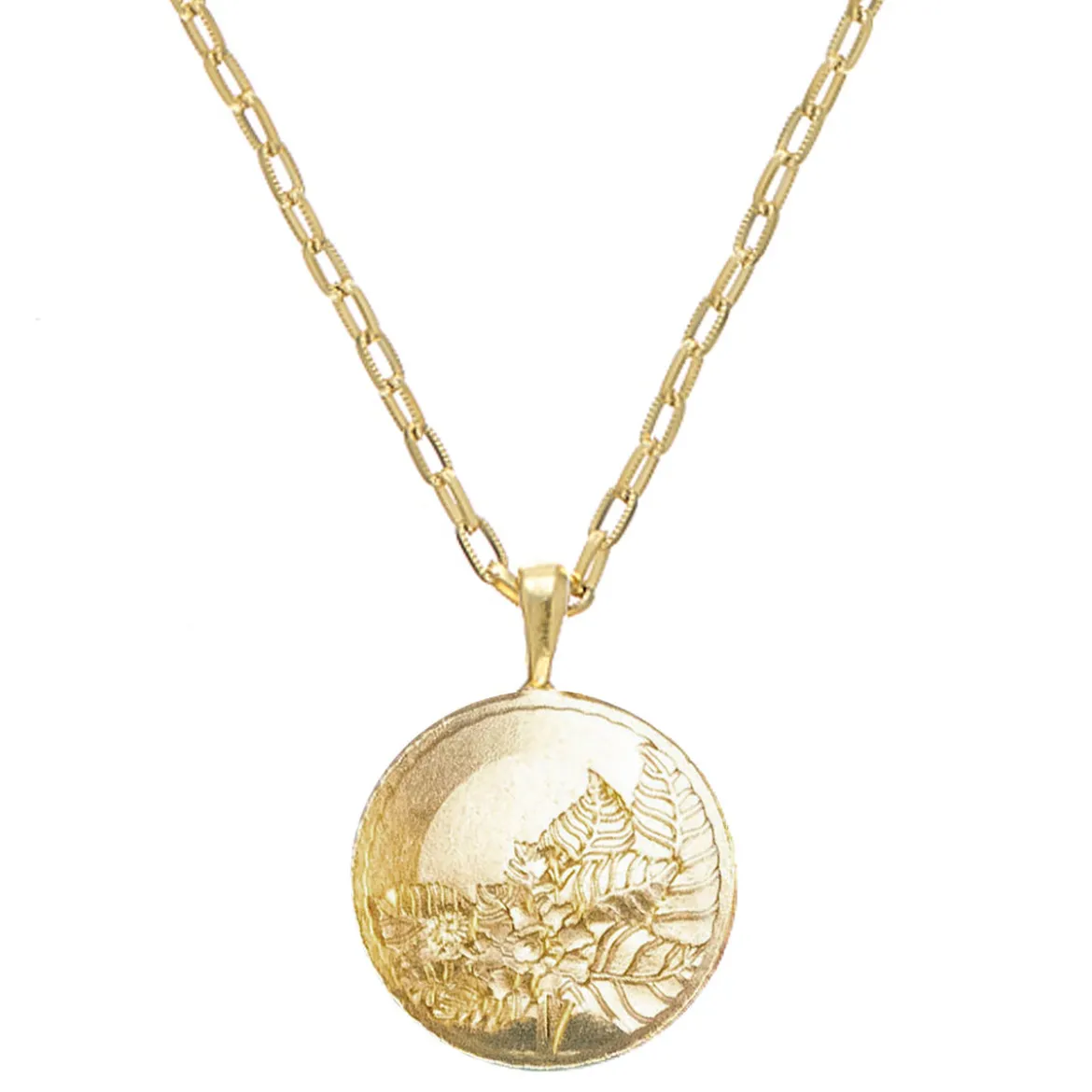 Tobacco Leaf Cable Necklace