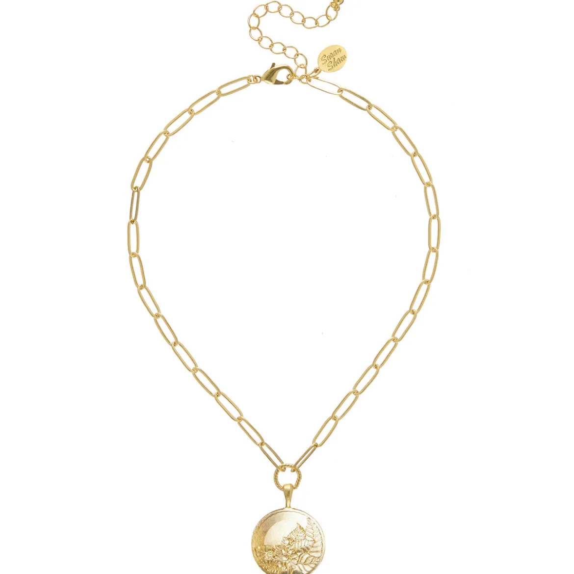 Tobacco Leaf Paperclip Necklace