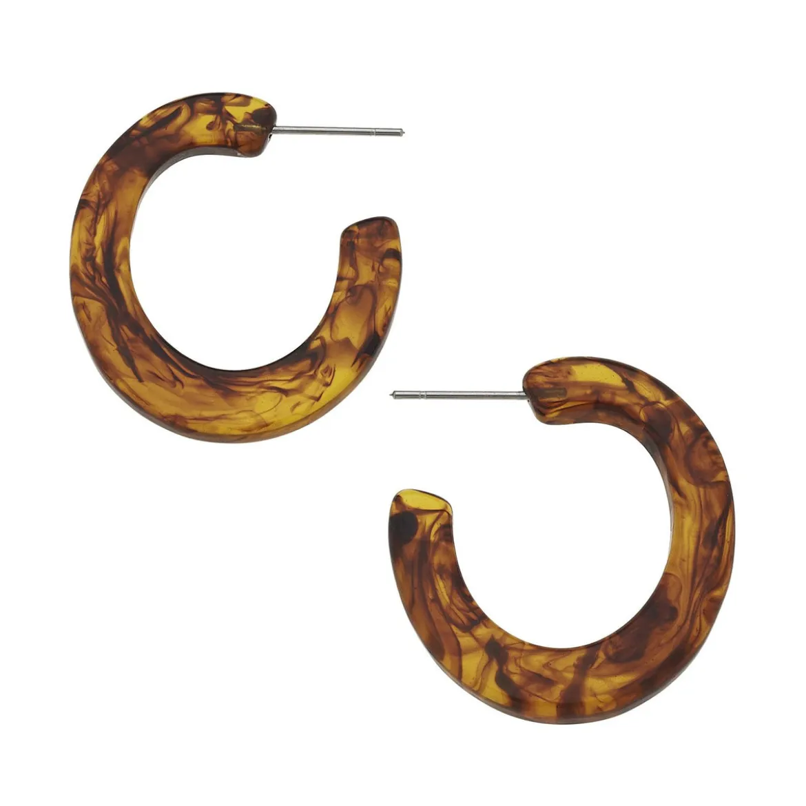 Tortoise Flat Hoops