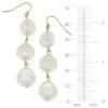 Triple Tier Pearl Drop Earrings