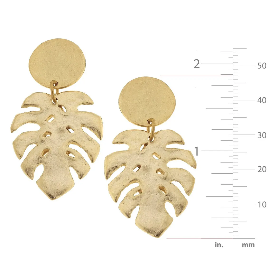 Tropical Palm Leaf Earrings