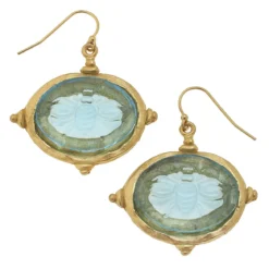 Venetian Glass Bee Earrings