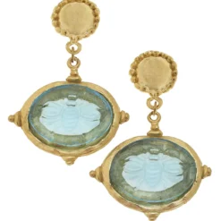 Venetian Glass Bee Earrings