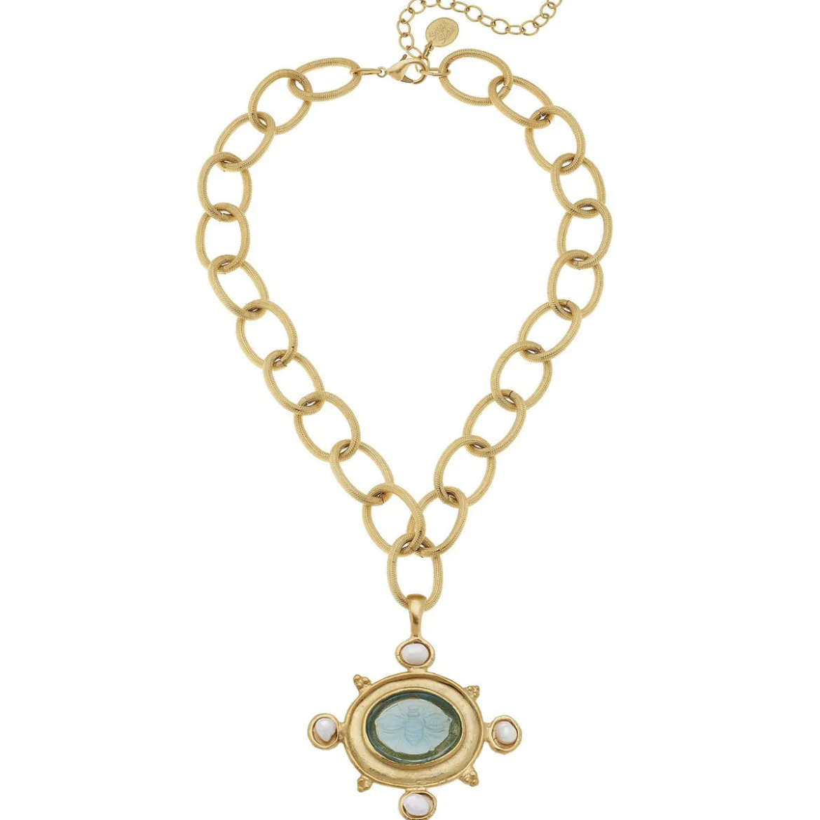Venetian Glass Bee Elegant Pendant Necklace