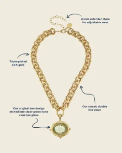 Venetian Glass Bee Necklace