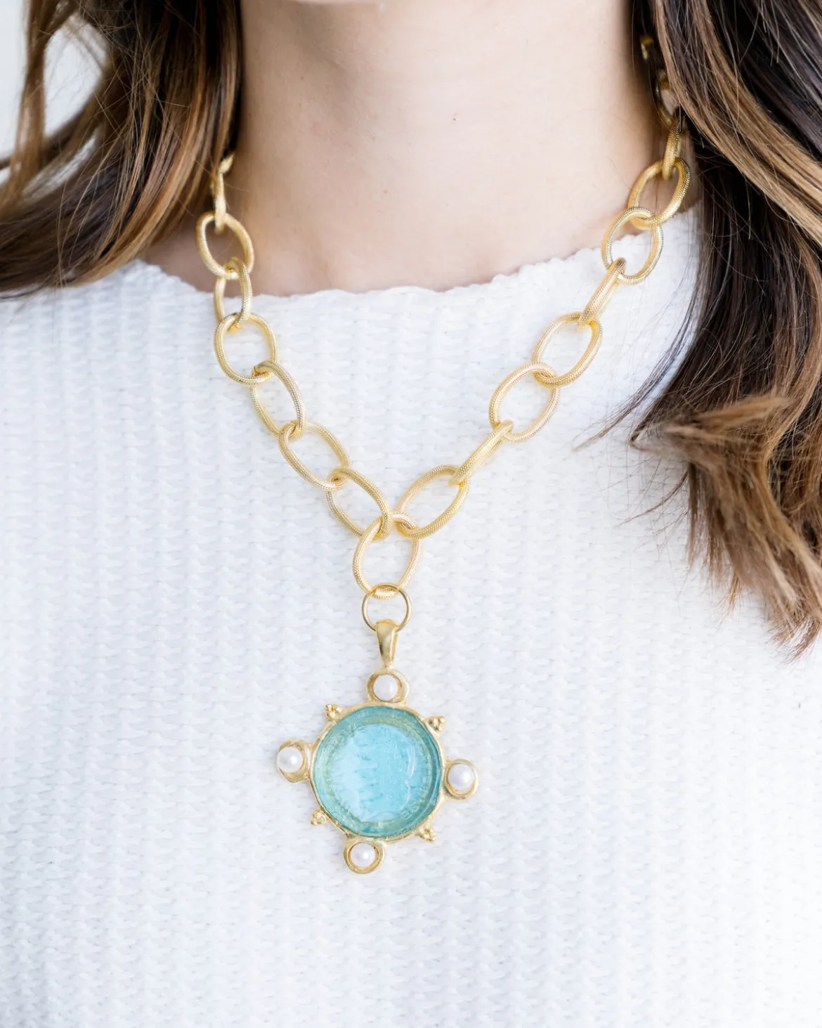 Venetian Glass Chain Necklace