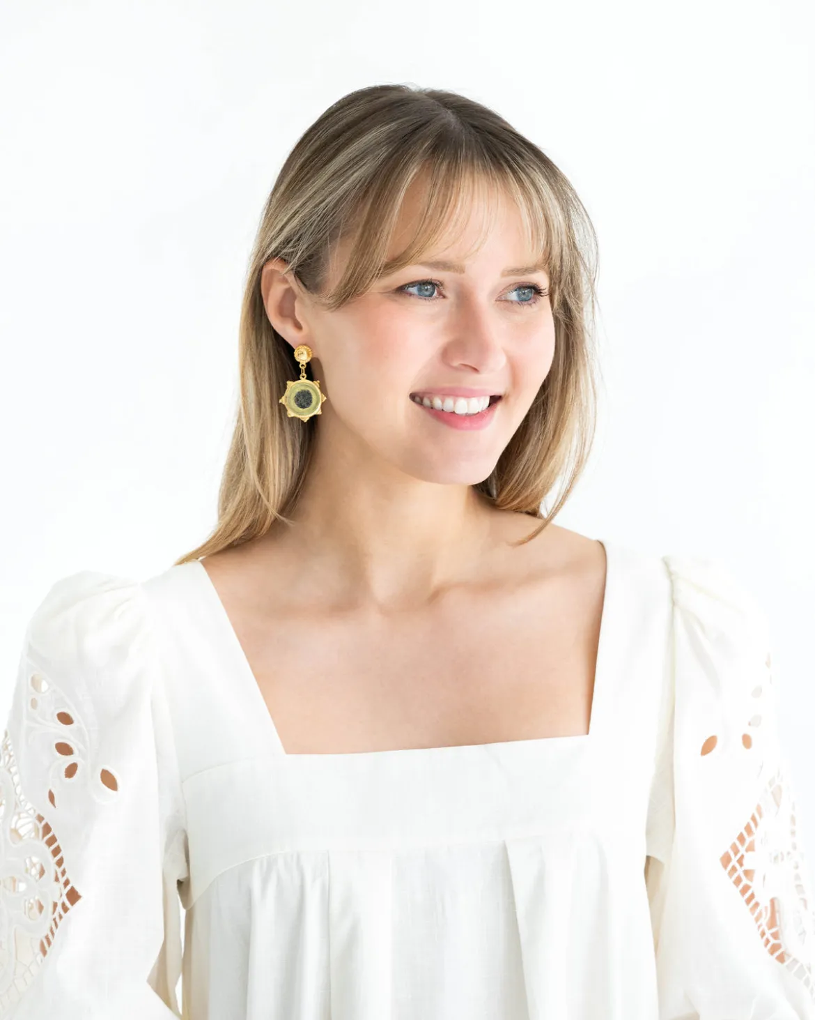 Venetian Glass Coin Earrings
