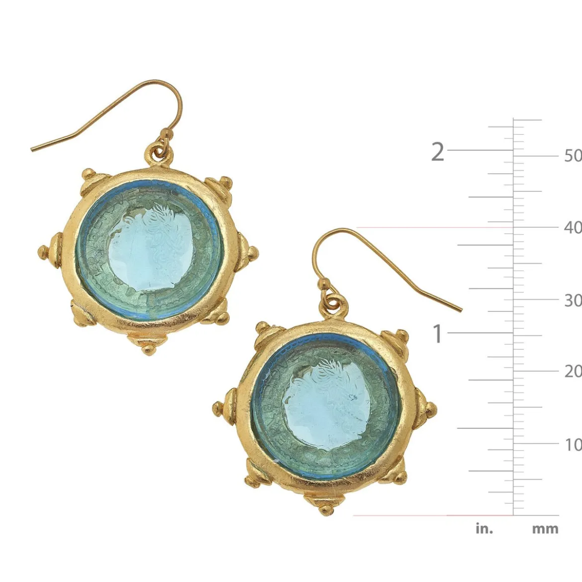 Venetian Glass Coin Earrings