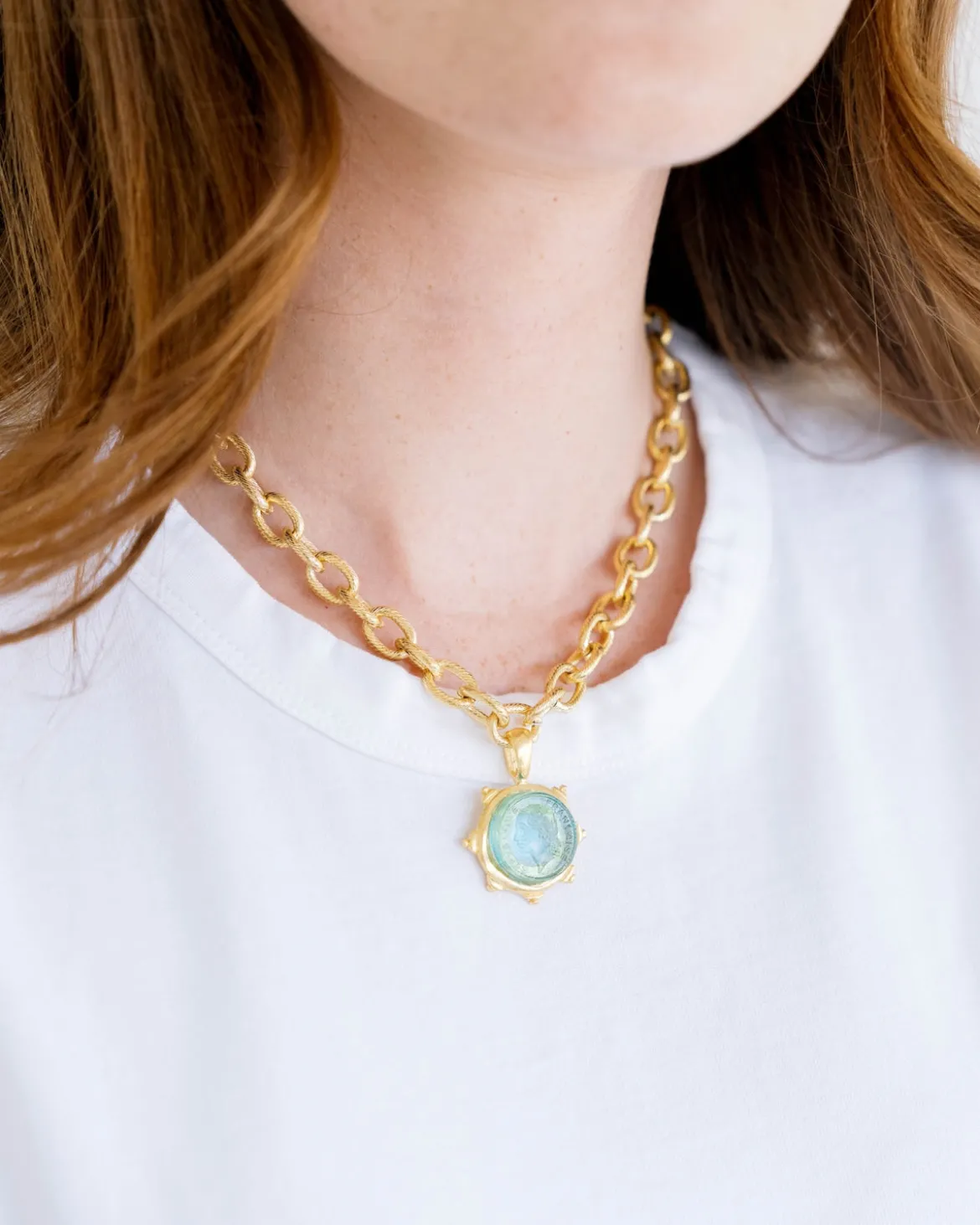 Venetian Glass Coin Necklace
